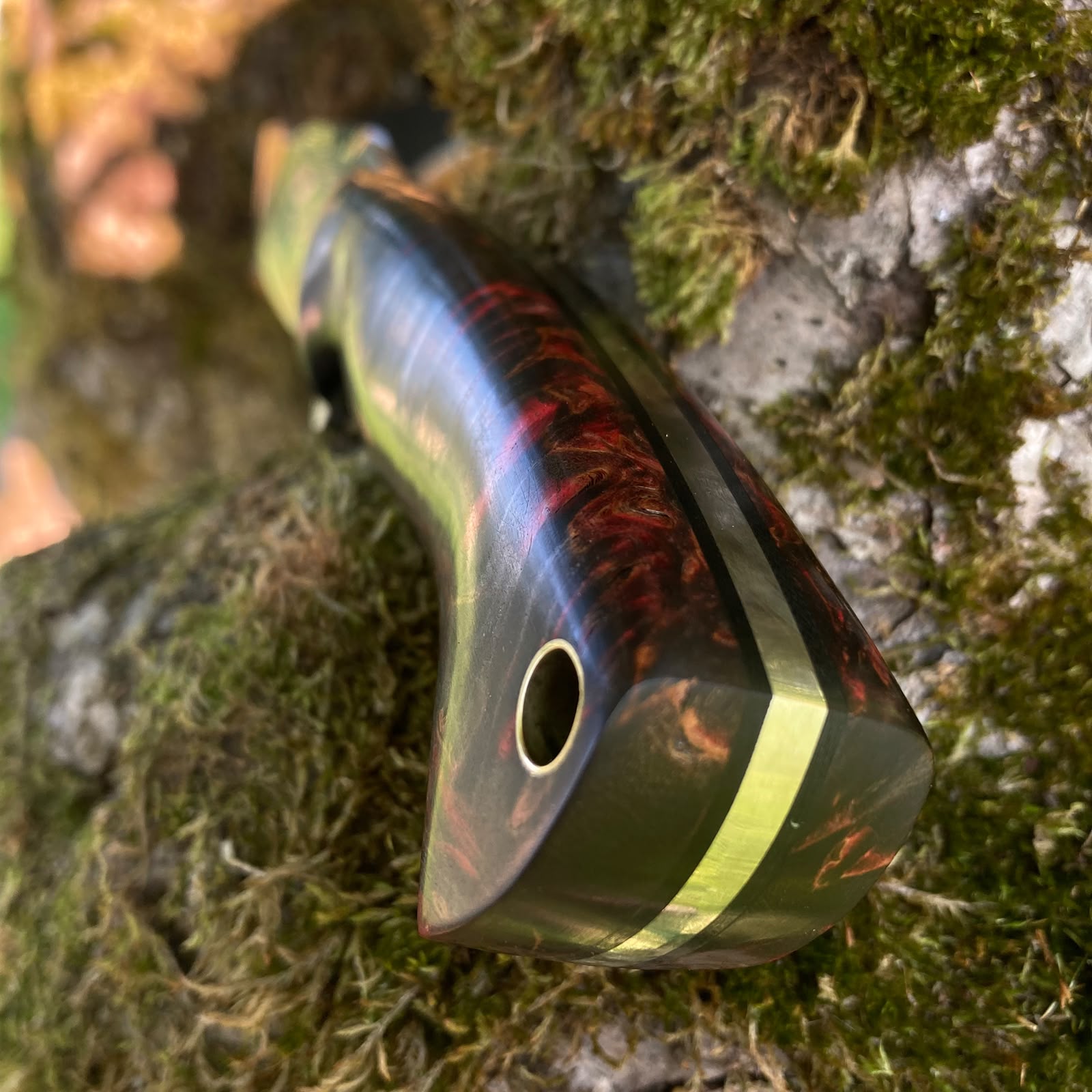 Obsidian | Hunting Knife N690 | Stabilized Wood & G10