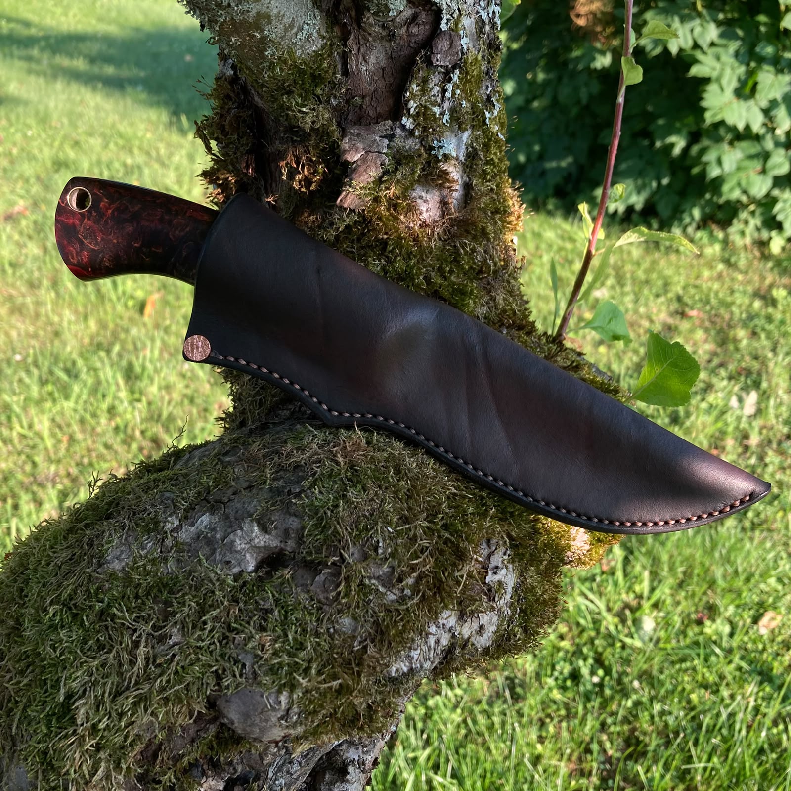 Obsidian | Hunting Knife N690 | Stabilized Wood & G10