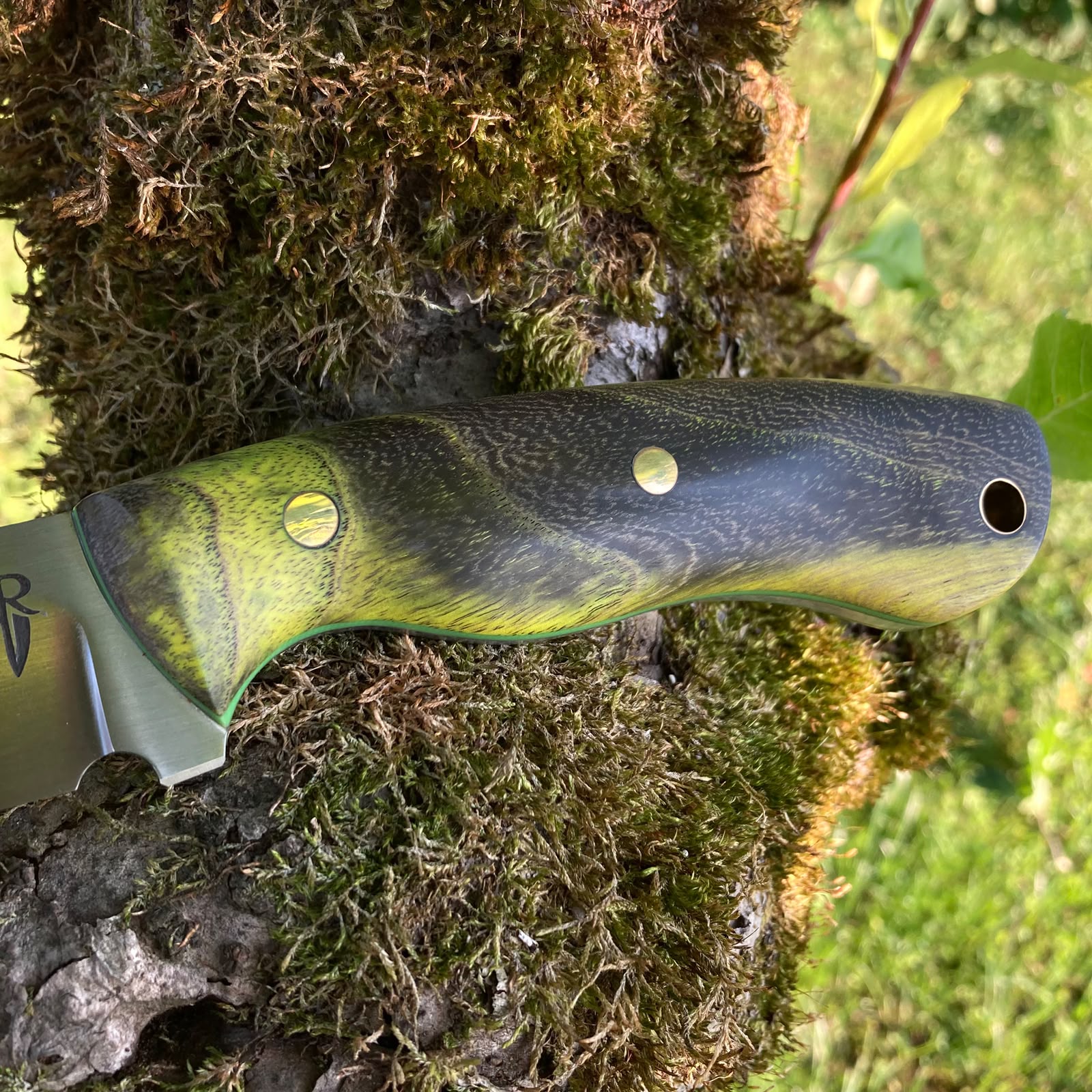 Wasp | Hunting Knife N690 | Stabilized Wood & G10