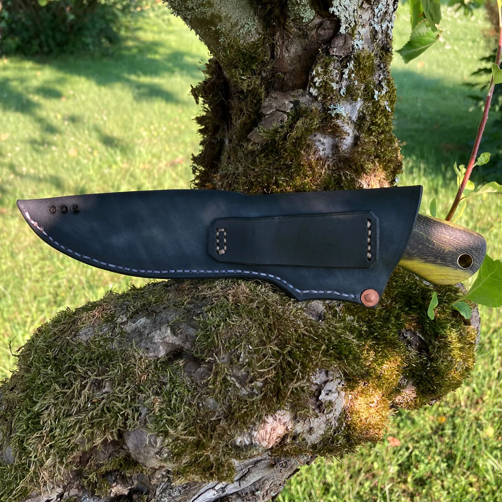 Wasp | Hunting Knife N690 | Stabilized Wood & G10